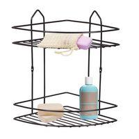 Hometarz Paslanmaz Köşelik 2 li Şampuanlık Banyo Köşeliği Rafı