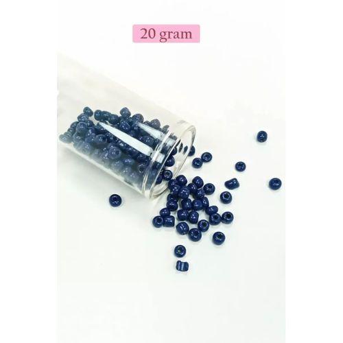 Dökme Cam Kum Boncuk Büyük Boy (6/0) 4 mm - 4 Renk - Toplam 80 Gram - BNC413