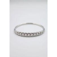 Taşlı Vip Bilezik - Gümüş