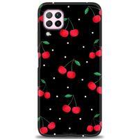 Huawei P40 Lite Kılıf HD Baskılı Kılıf - Kirazlar + Tam Ekran Koruyucu