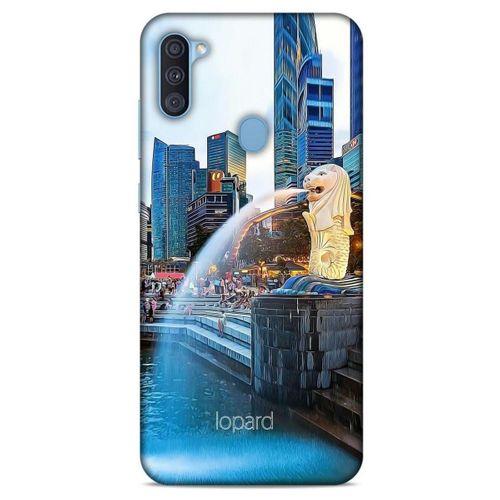 Samsung Galaxy A11 Kılıf Dünya Mimarisi (47) Crystal Flex Kılıf Merlion Singapur