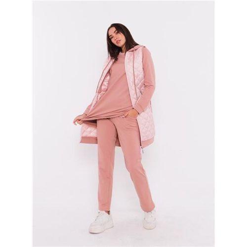 Minimal Kapitoneli Yelekli Spor Üçlü Takım - 70060.034 - Pudra