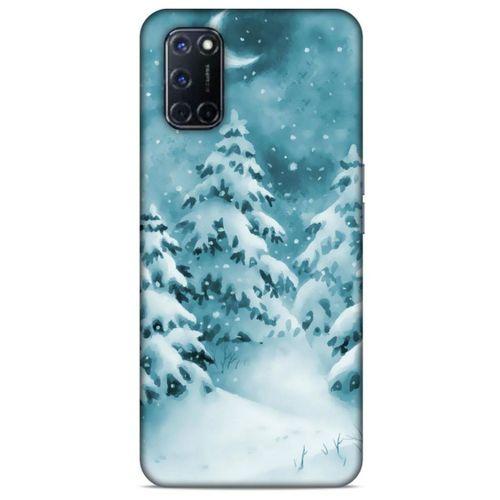 Oppo A52 Kılıf Snowix (36) Glitter Kılıf Beyaz Yeşil