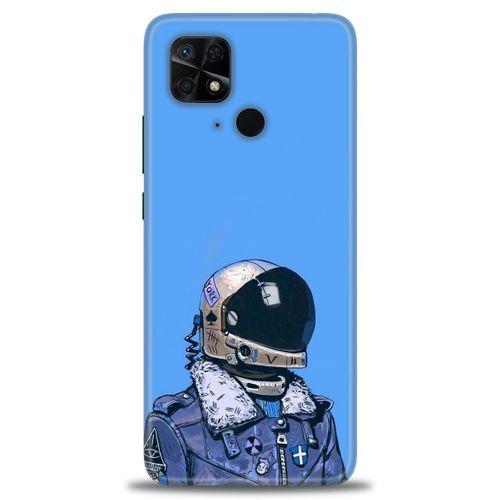 Xiaomi Redmi 10C Kılıf HD Baskılı Kılıf - Mavi Astronot + Tam Ekran Koruyucu