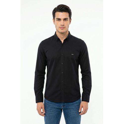 Erkek Spor Slim Fit Uzun Kol Likralı Gömlek BGL-ST05465
