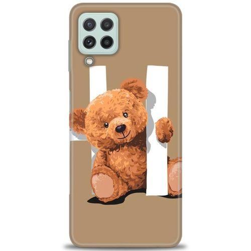 Samsung Galaxy M22 Kılıf HD Baskılı Kılıf - Teddy Hı + Tam Ekran Koruyucu