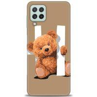 Samsung Galaxy M22 Kılıf HD Baskılı Kılıf - Teddy Hı + Tam Ekran Koruyucu