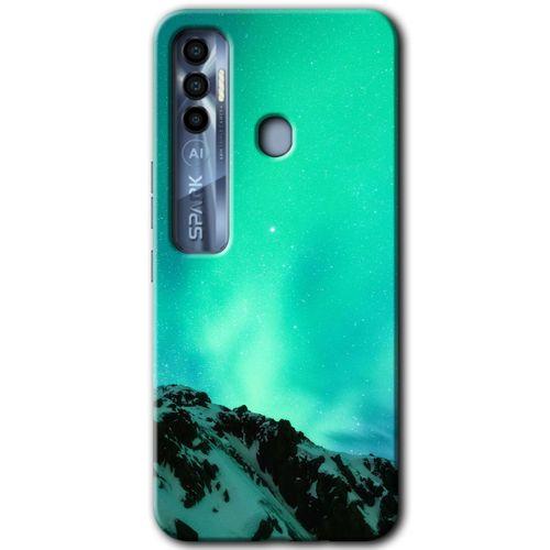 Tecno Spark 7 Pro HD Baskılı Kılıf + 9D Tam Ekran Koruyucu - Aurora