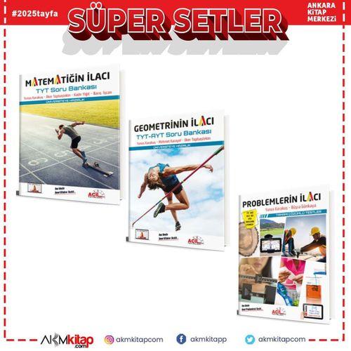 Acil Yayınları TYT AYT Geometrinin Problemlerin ve Matematiğin İlacı Soru Bankası Seti 3 Kitap