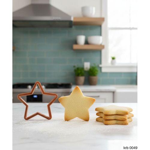Yıldız Figürlü Kurabiye Kalıbı ve Hamur Kesici – Şeker Hamuru ve Oyun Hamuru İçin Tek Parça Kalıp