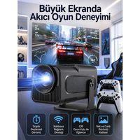Çift Kollu Game Box Projeksiyon Cihazı Kumandalı Android Tv Dahili Hoparlör
