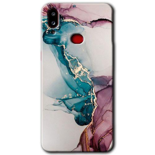 Samsung Galaxy A10s HD Baskılı Kılıf + 9D Tam Ekran Koruyucu - Liquid Mermer