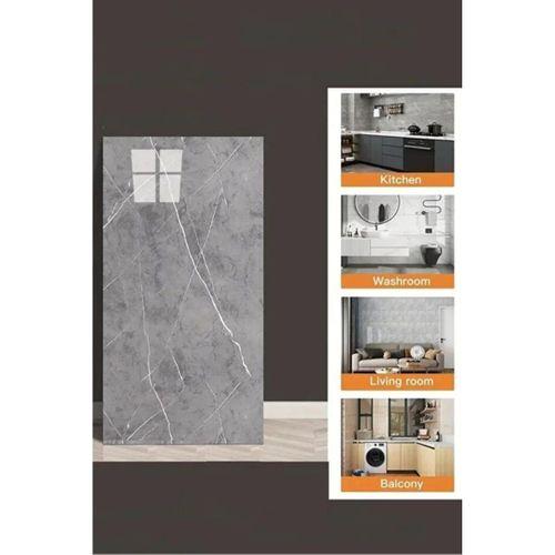 Kendinden Yapışkanlı 1 Adet 30x60cm Gri Mermer Desenli Esnek Banyo Wc Duvar Paneli Kağıdı Tx-058