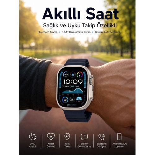 Akıllı Saat Bluetooth Bağlantılı Nfc Ve Gps Uyumlu Nabız Ölçer Sesli Görüşme Yeni Nesil