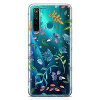 Oppo Realme 5 Pro Kılıf Kır Çiçekleri Arka Kapak Koruma Desenli Full Koruyucu