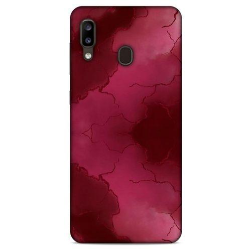 Mermer Desenli (7) Tema Telefon Kılıfı Bordo Samsung Galaxy A20 Kılıf