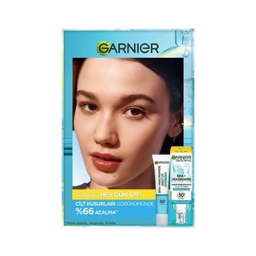 Garnier Saf ve Temiz Bha Niasinamid Günlük Güneş Koruyucu Fluid Yüz Kremi SPF50 40ML