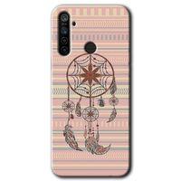 MRCİLETİSİM Huawei P40 Lite E Kılıf Baskılı Kapak - Mandala Retro + 5D Tam Kaplayan Cam