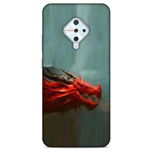 İnfinix Zero 8 Kılıf Dragons (17) Tasarım Kılıf Siyah Boynuzlu Ejderha