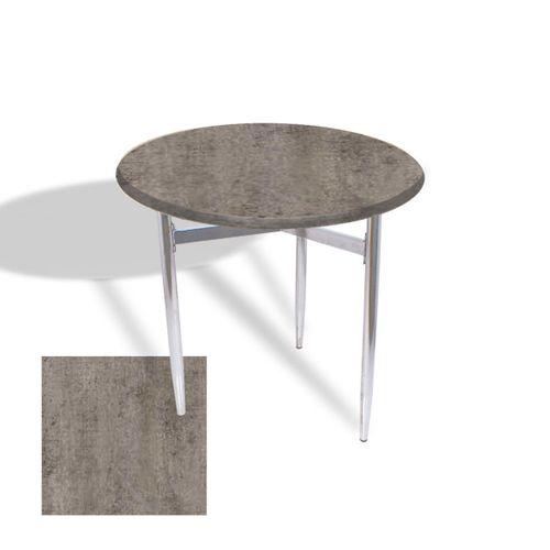 Dockers Venedik Masa Yuvarlak Çap 80 kromnikel (Werzalit, Wermodin veya Allzalit Tabla) - Kahve Oxid