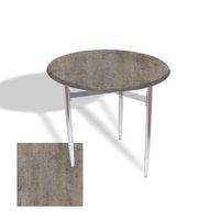 Dockers Venedik Masa Yuvarlak Çap 80 kromnikel (Werzalit, Wermodin veya Allzalit Tabla) - Kahve Oxid