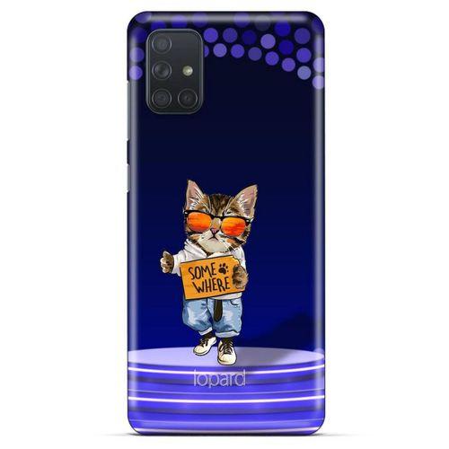 Samsung Galaxy M51 Kılıf FunnyMaX (42) Rugged Armor Kılıf Kedili Mor