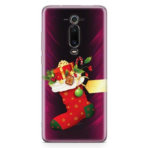 Xiaomi Redmi K20 Pro Kılıf Kırmızı Çorap Arka Kapak Koruma Desenli Full Koruyucu