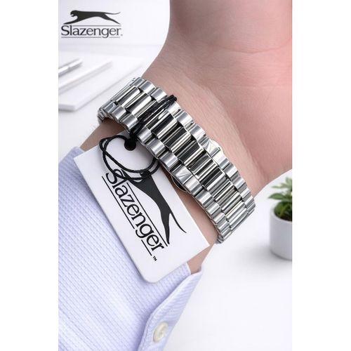 Slazenger İtalyan Tasarım Bileklik Hediyeli 2 Yıl Garantili 10 Atm Çelik Erkek Kol Saat ESL2583E390
