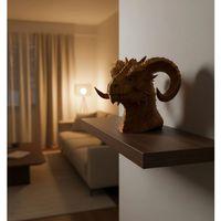 Dekoratif Gold Ejderha Heykeli Koleksiyonluk Fantastik Tasarım