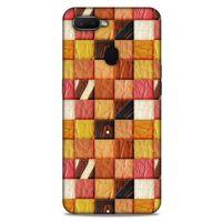 Oppo Ax7 Kılıf Patchwork (2) Kabı Turuncu Sarı