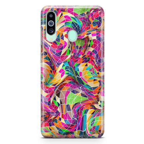 Samsung Galaxy M40 Kılıf Renkli Prizmalar 3d Arka Kapak Koruma Desenli Full Koruyucu