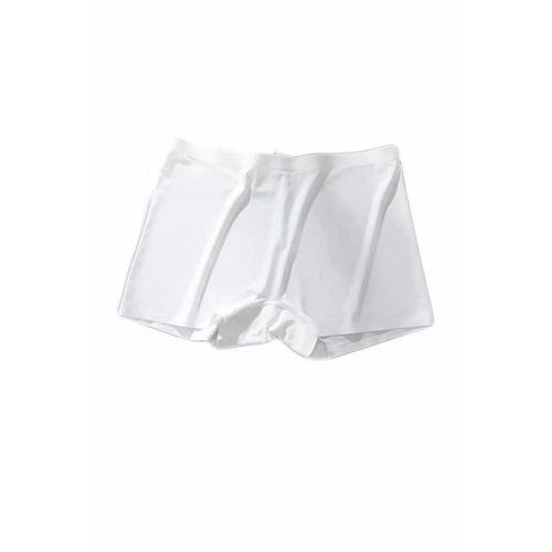 Kadın Dikişsiz Görünmez İz Yapmaz Mini Şort Boxer Beyaz