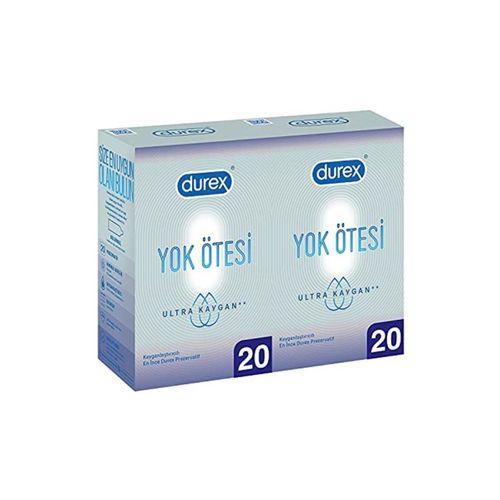 Durex Yok Ötesi Ultra Kaygan Prezervatif, 40’lı Ekonomik Avantaj Paket (2 X 20 Adet)