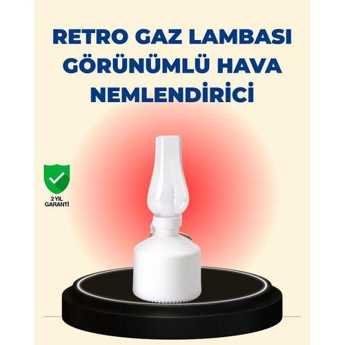 Kablosuz Retro Buhar Makinesi Gaz Lambası Tasarım Ledli Difüzör