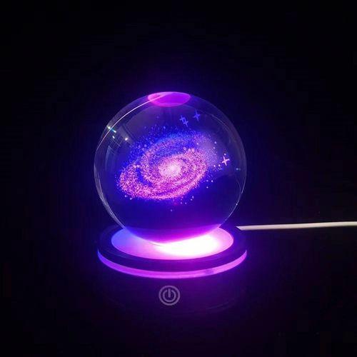 Usb'li Samanyolu Tasarımlı Dönen Cam Küre