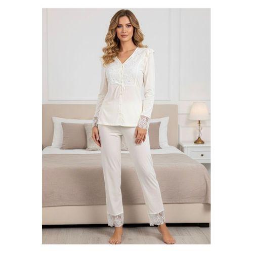 Ekru Penye Pijama Takımı - 1567