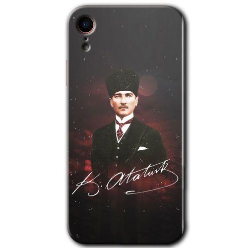 iPhone XR Kılıf HD Desen Baskılı Arka Kapak - Kemal Atatürk