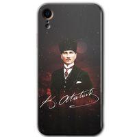 iPhone XR Kılıf HD Desen Baskılı Arka Kapak - Kemal Atatürk