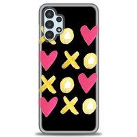 Samsung Galaxy A13 4G Kılıf HD Baskılı Kılıf - XOXOXO + Tam Ekran Koruyucu