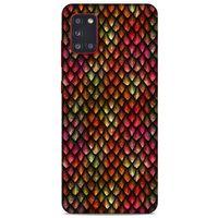 Samsung Galaxy A31 Kılıf Dragons (8) Baskılı Kılıf Ejderha Deri Pembe