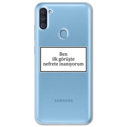 Galaxy A11 Kılıf HD Yazı Baskılı Silikon Arka Kapak - Yazı 13