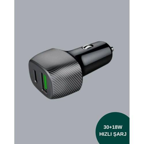 Power Delivery Destekli 38w Araç Tipi Hızlı Şarj Cihazı
