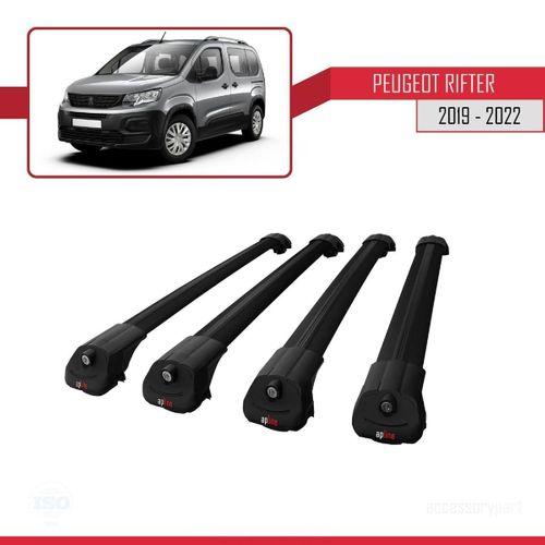 Peugeot Rifter 2019-2022 Arası ile uyumlu ACE-1 Ara Atkı Tavan Barı SİYAH 4 ADET BAR