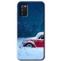 Samsung Galaxy A02s Kılıf Baskılı Kapak - Karlı Vosvos +Tam Ekran Koruyucu