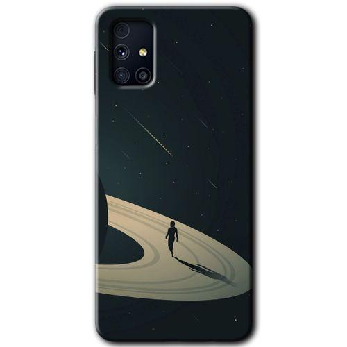 Samsung Galaxy M31s Kılıf Kapak - Space Planet +Hayalet Ekran Yandan Gözükmez