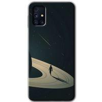 Samsung Galaxy M31s Kılıf Kapak - Space Planet +Hayalet Ekran Yandan Gözükmez