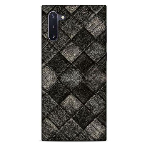 Samsung Galaxy Note 10 Kılıf Patchwork (25) Antişok Kapak Siyah Gri