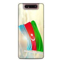 Samsung Galaxy A80 Uyumlu Kılıf Azarbaijan (7) Telefon Kılıfı Gökyüzü Bayrak