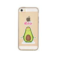 iPhone 5 Relax Avocado Desenli Premium Şeffaf Silikon Kılıf