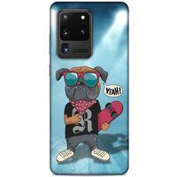 Samsung Galaxy S20 Ultra Kılıf Köpek Kıyafetleri (4) Koruma Kılıfı Bulldog Fular
